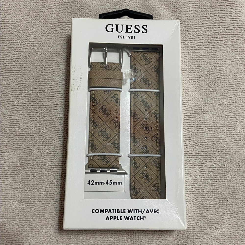 NIB Guess Beige Apple Watch Band
